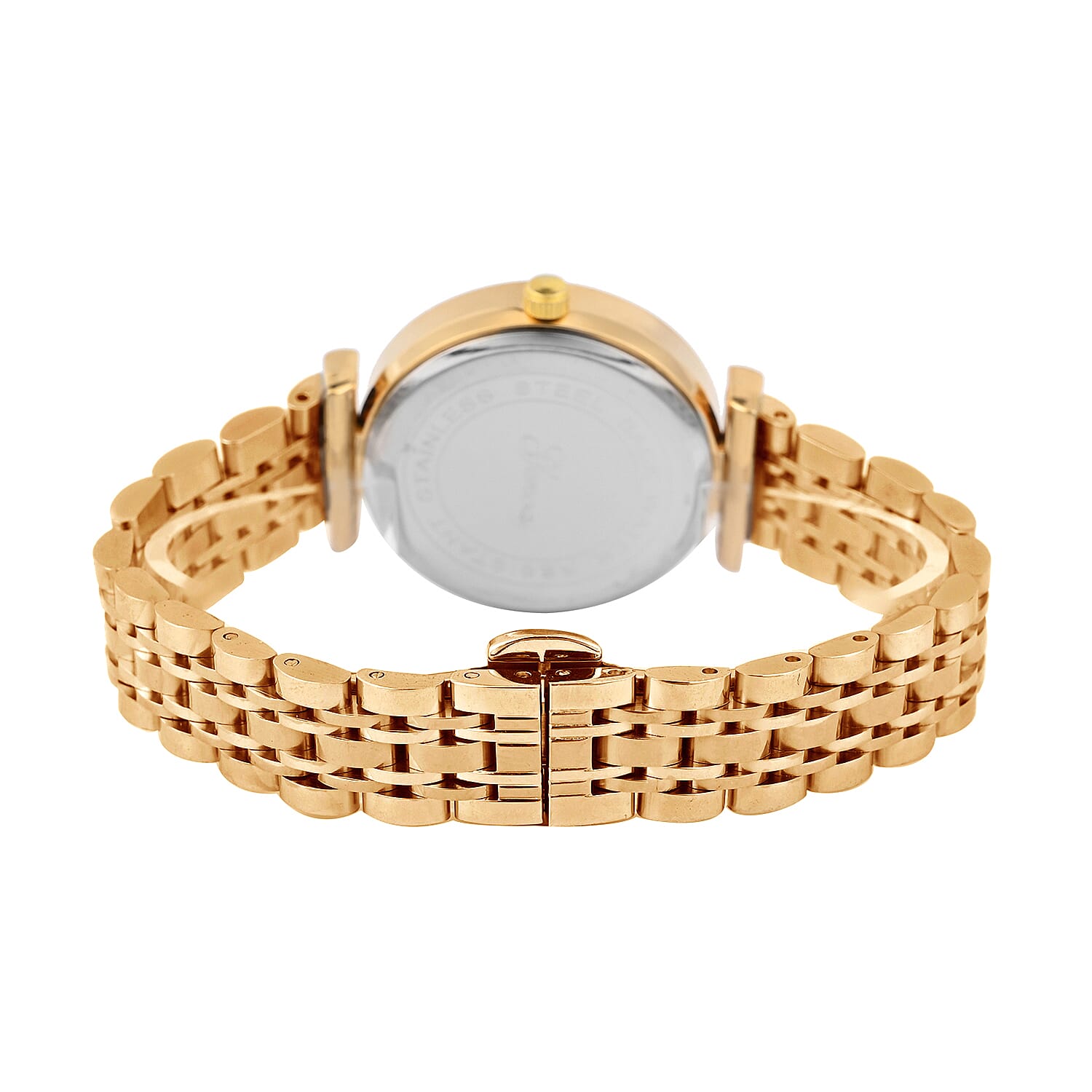 GENOA Japanese Movement Water Resistant Watch with Stainless Steel Strap - Coral