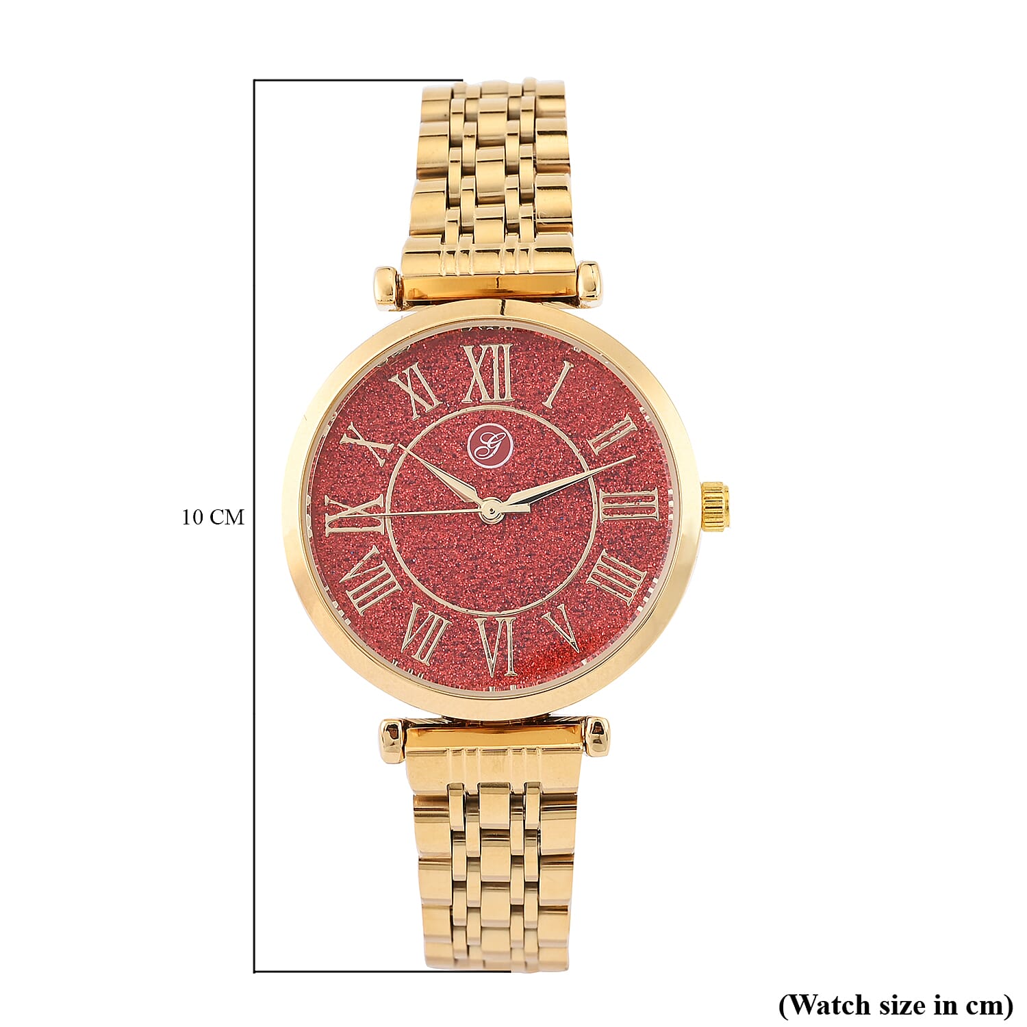 GENOA Japanese Movement Water Resistant Watch with Stainless Steel Strap - Coral