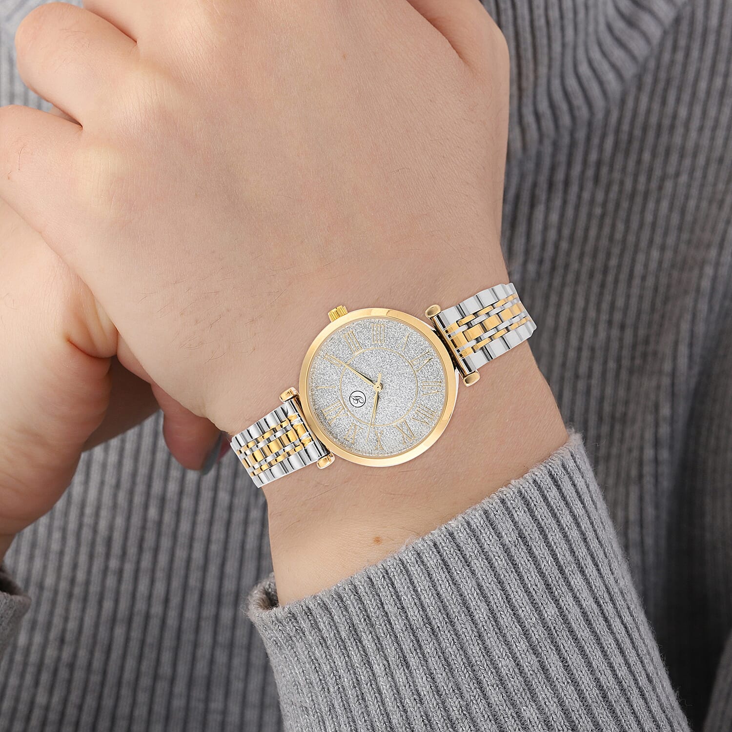 GENOA Japanese Movement Water Resistant Watch with Stainless Steel Strap - Silver