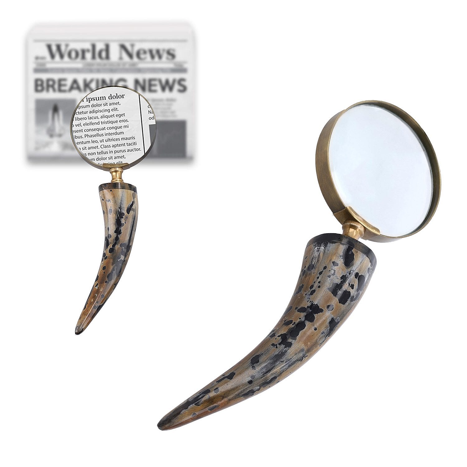 Handcrafted Reading Glass - Brown & Brown