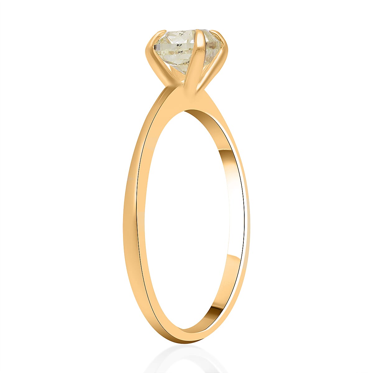 14K Yellow Gold SGL Certified Natural Yellow Diamond Solitaire Ring 1.00 Ct.
