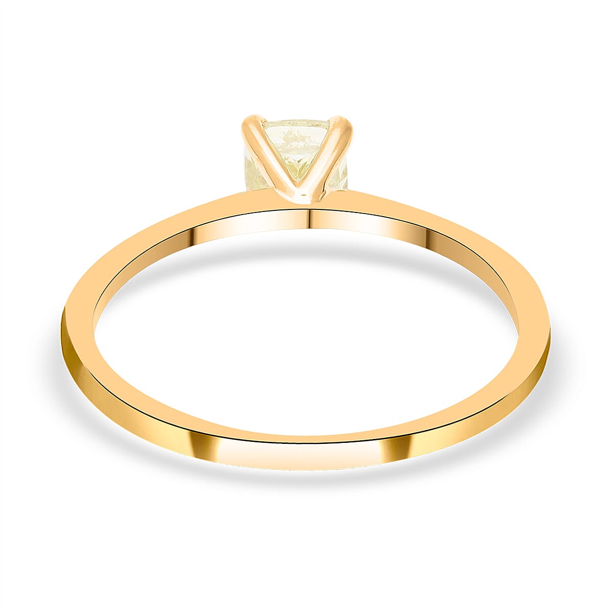 14K Yellow Gold SGL Certified Natural Yellow Diamond Solitaire Ring 1.00 Ct.