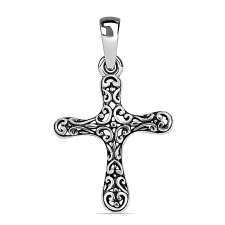 Royal Bali Collection - Sterling Silver Cross Pendant