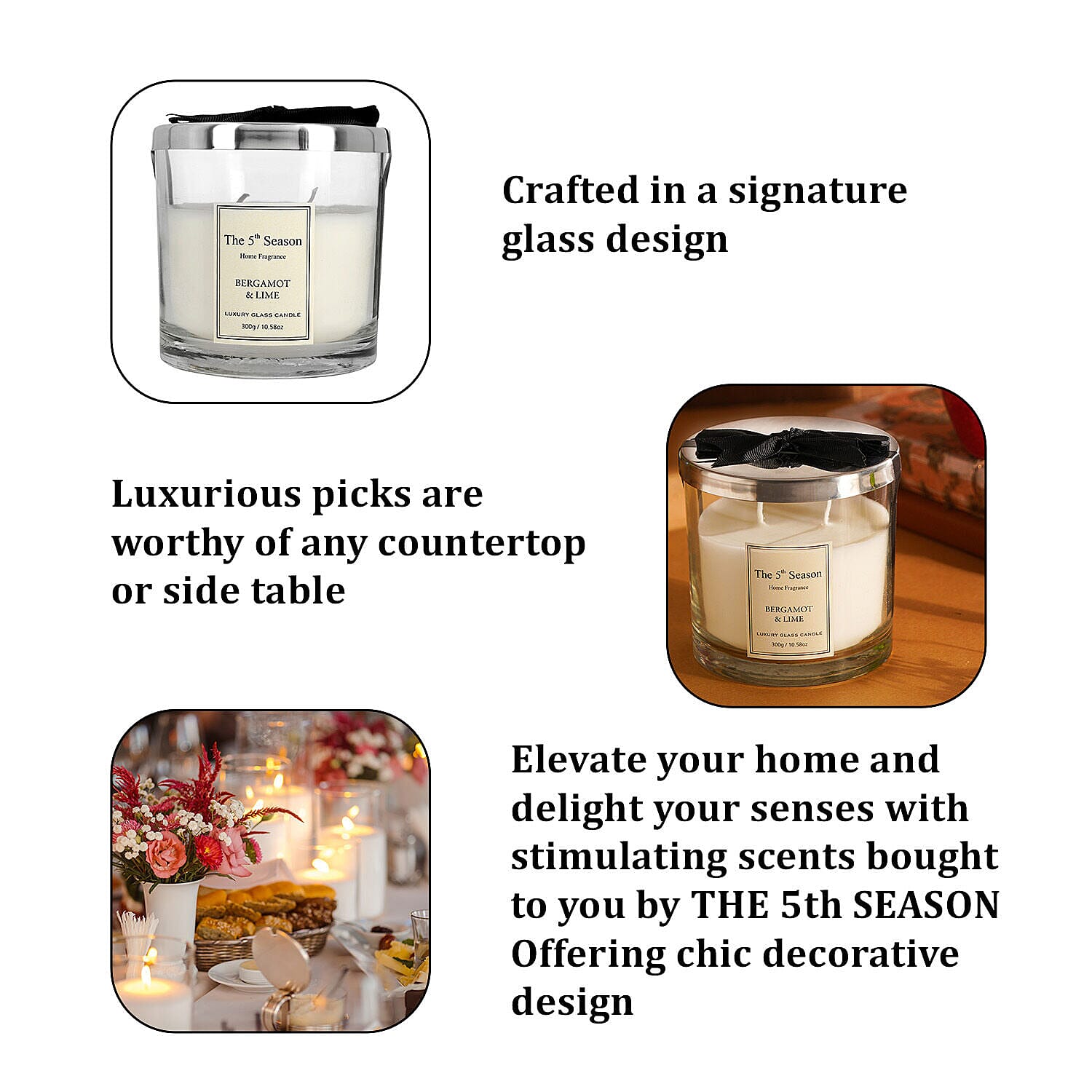 Doorbuster - The 5th Season Soy Wax Candle Bergamot & lime Scented
