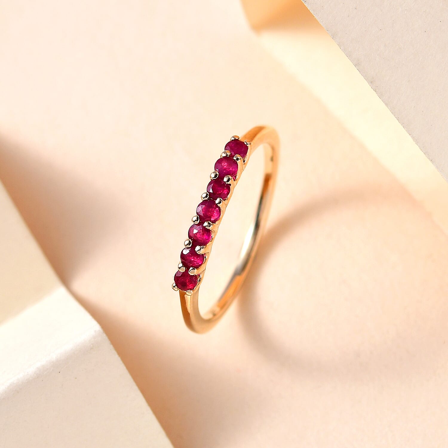 9K Yellow Gold Ruby Ring