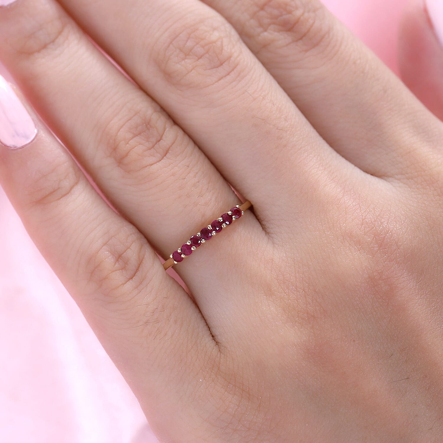 9K Yellow Gold Ruby Ring