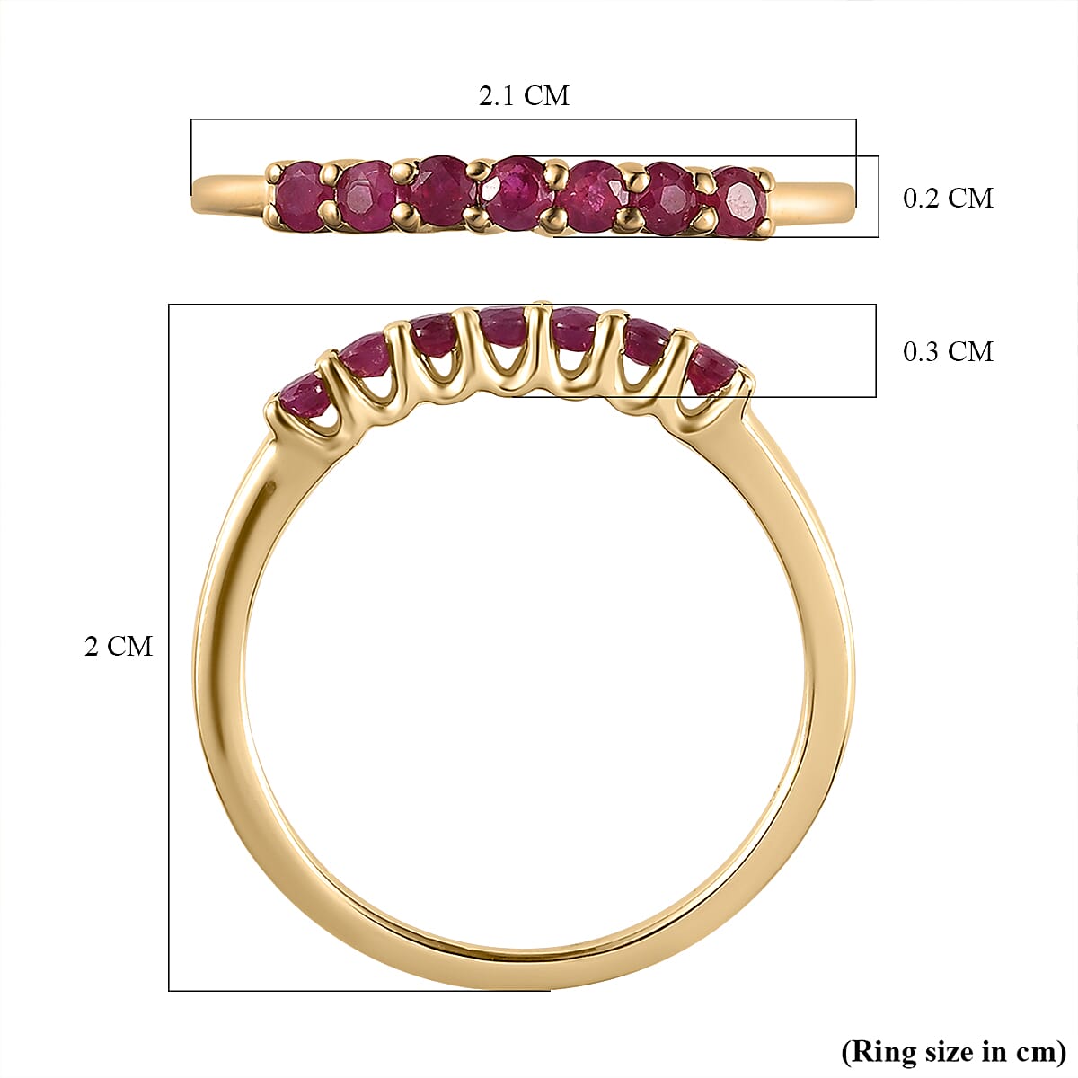 9K Yellow Gold Ruby Ring
