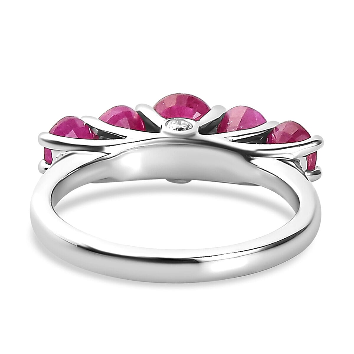 950 Platinum AAAA Ruby and Diamond (VS) Ring 2.37 Ct, Platinum Wt. 5.04 Gms.