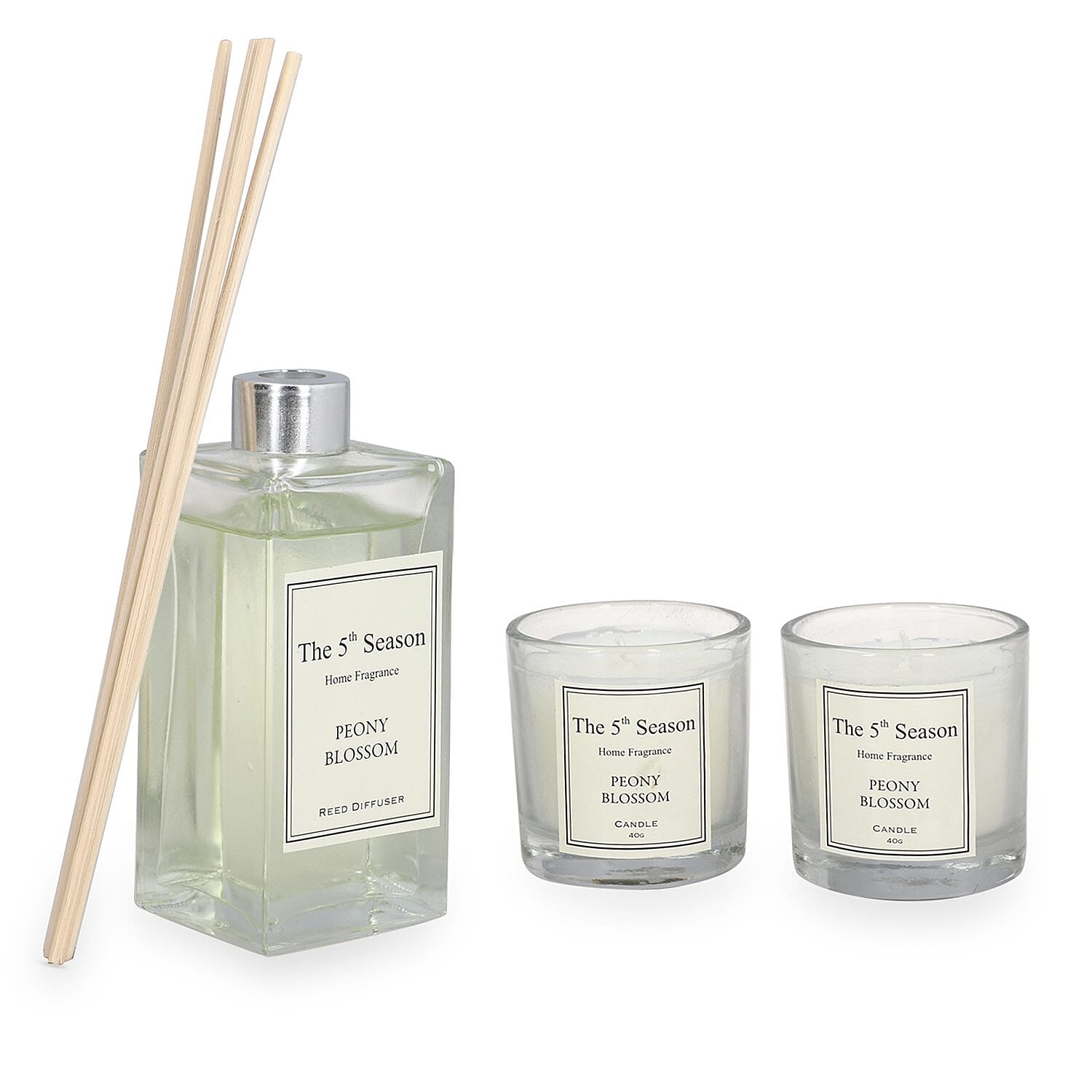 The 5th Season Fragrance Peony Blossom Gift Sets (Size 13x12x3 cm) - White