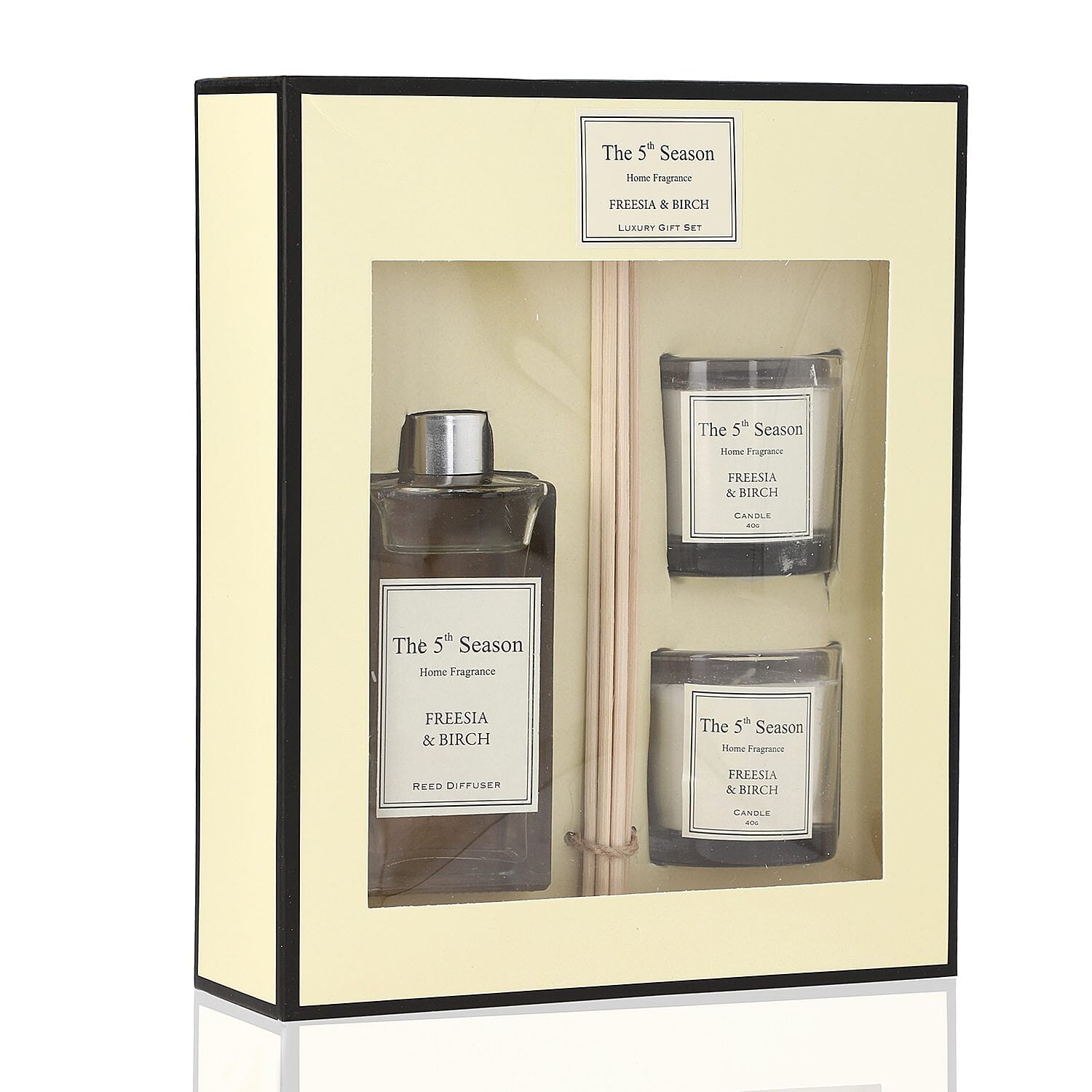 The 5th Season Fragrance Freesia and Birch Gift Sets (Size 13x12x3 cm) - White