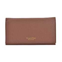 Sencillez Genuine Leather Travel Document Holder with RFID Protection - Pink