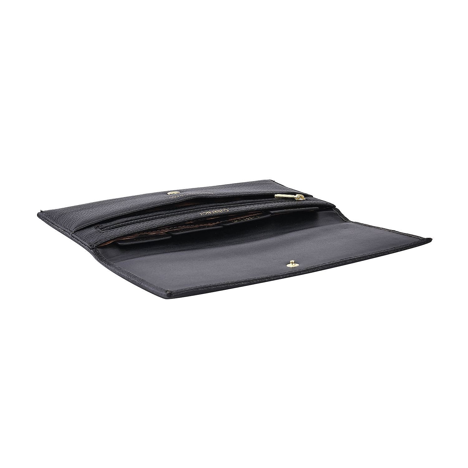 Sencillez Genuine Leather Travel Document Holder with RFID Protection (Size 20x11 Cm) - Black