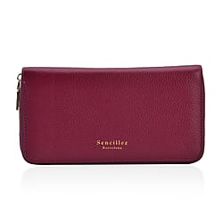 Sencillez Genuine Leather RFID Protected Wallet - Navy Blue