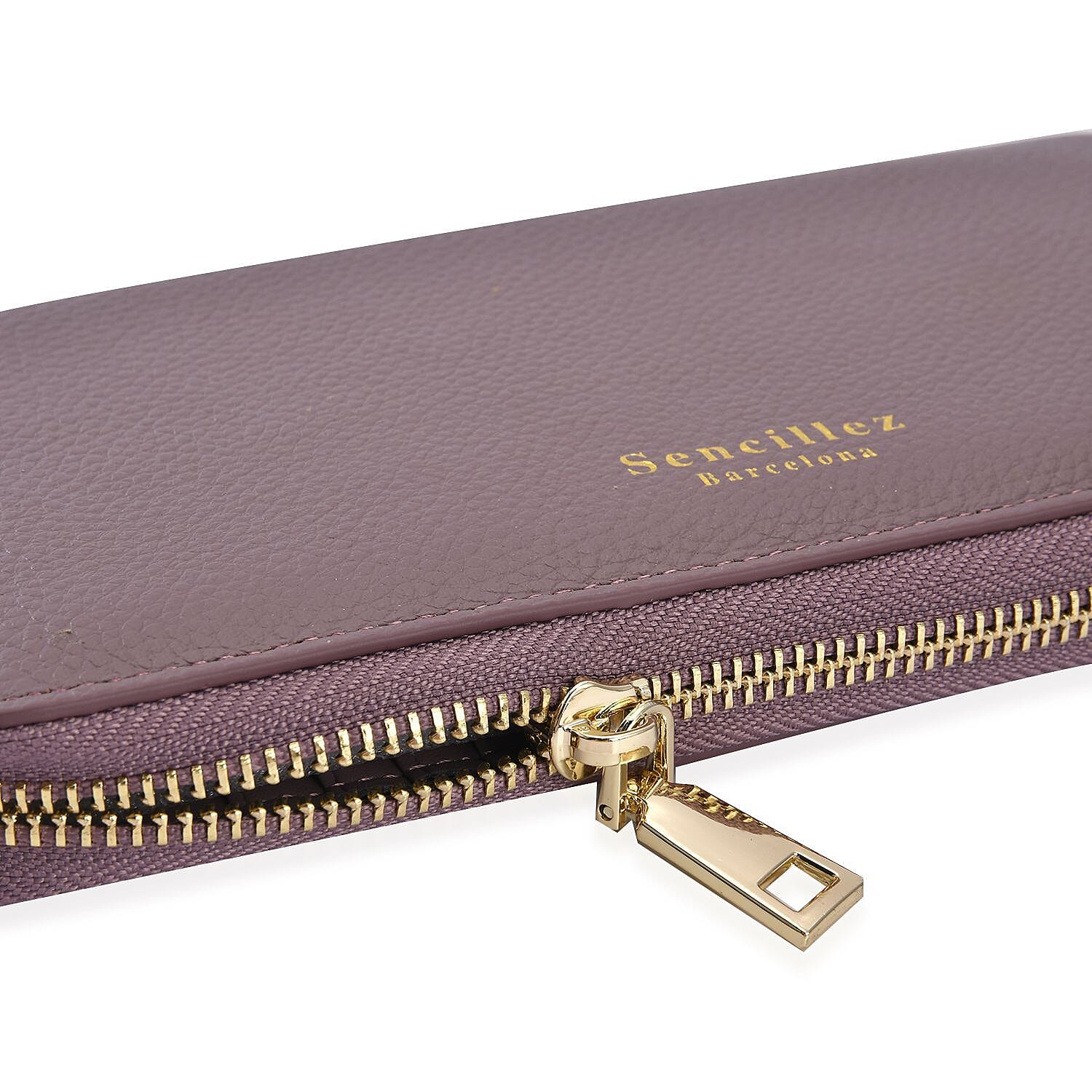 Sencillez 100% Genuine Leather RFID Protected Wallet - Purple