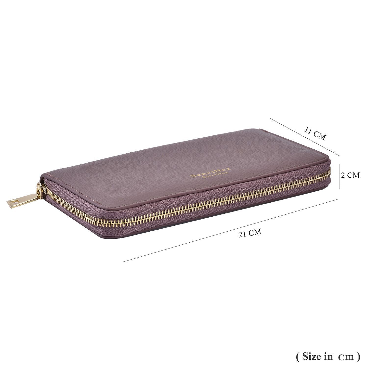 Sencillez 100% Genuine Leather RFID Protected Wallet - Purple