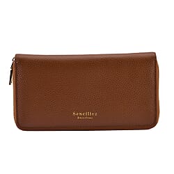 Sencillez Genuine Leather RFID Protected Wallet - Navy Blue