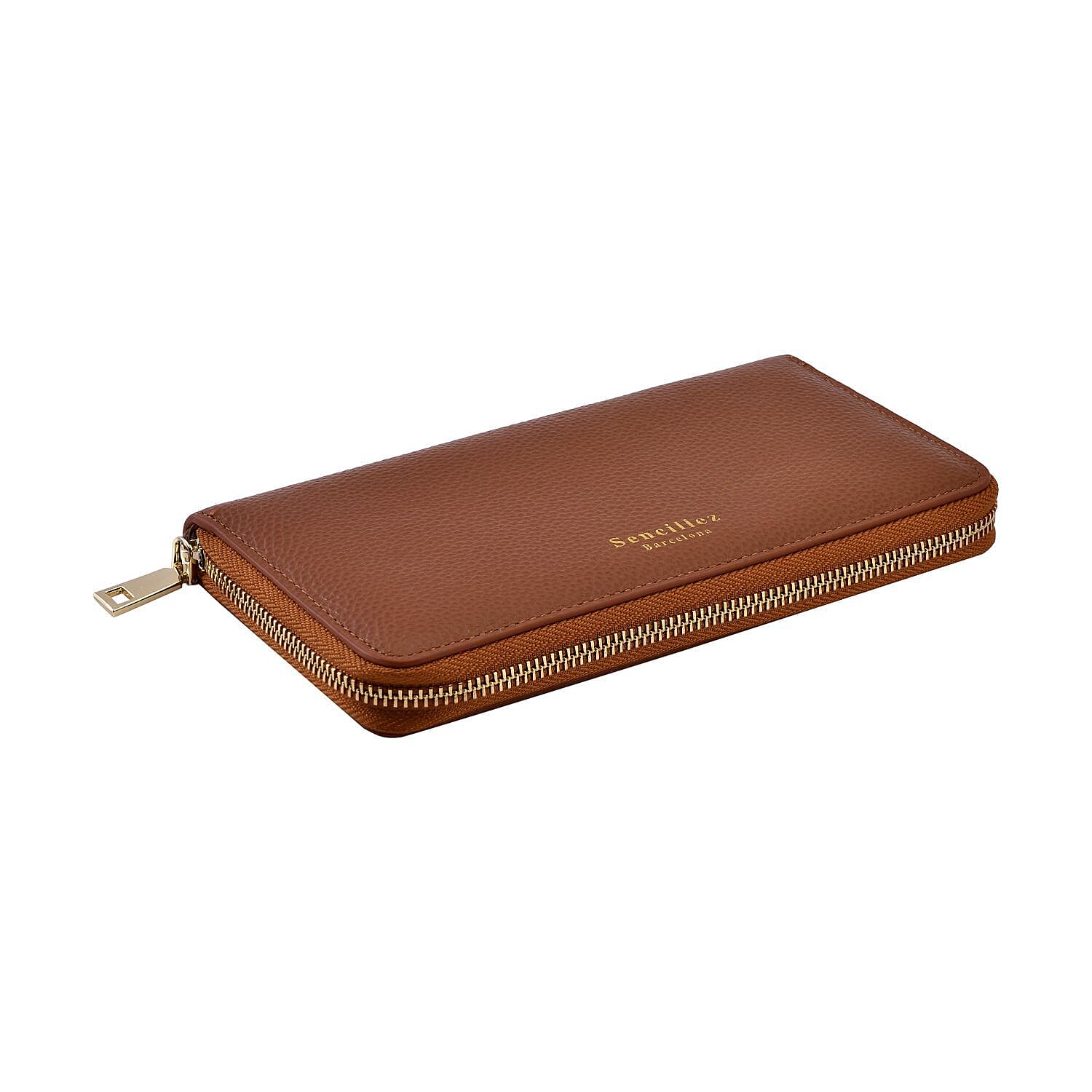 Sencillez Genuine Leather RFID Protected Wallet (Size 21x11x2 cm) - Tan
