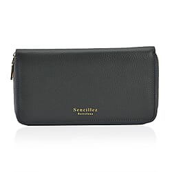 Sencillez Genuine Leather RFID Protected Wallet - Navy Blue
