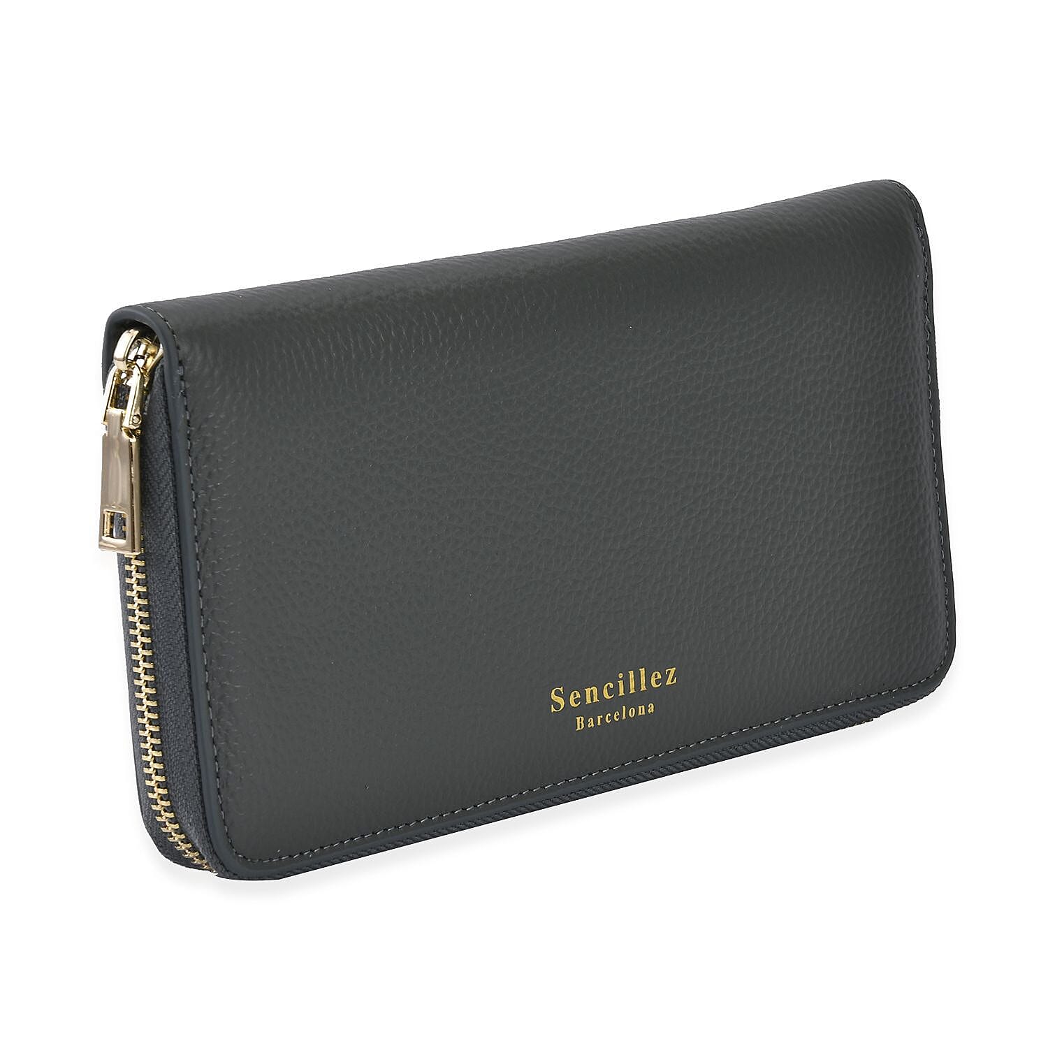 Sencillez 100% Genuine Leather RFID Protected Wallet - Green