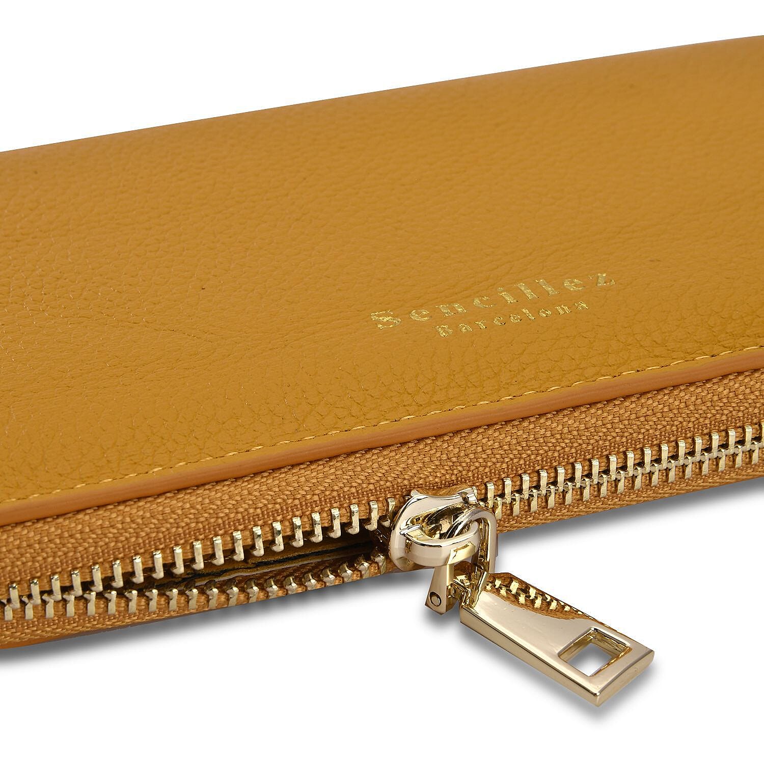 Sencillez 100% Genuine Leather RFID Protected Wallet - Yellow