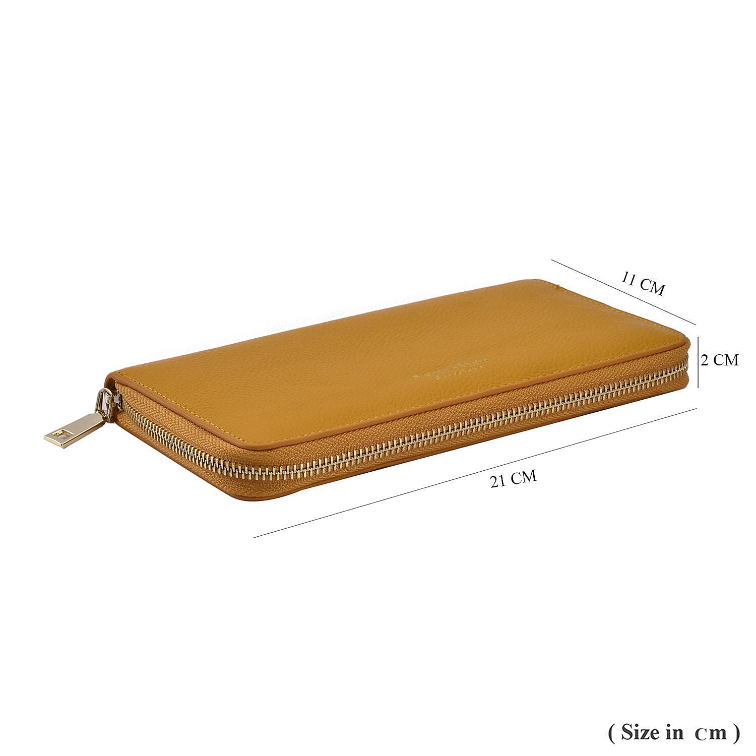 Sencillez 100% Genuine Leather RFID Protected Wallet - Yellow
