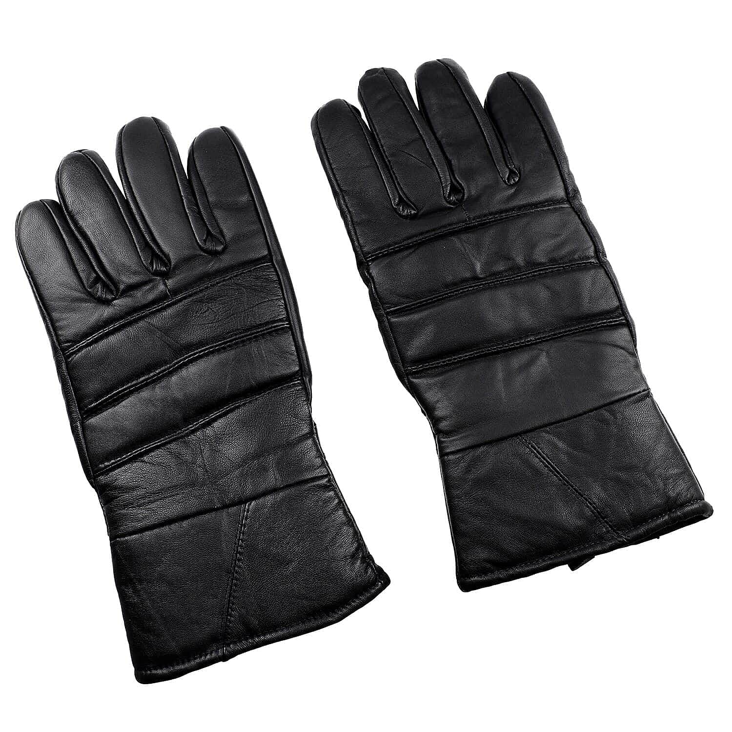 Genuine Leather Warm & Flexible Mens Gloves Black