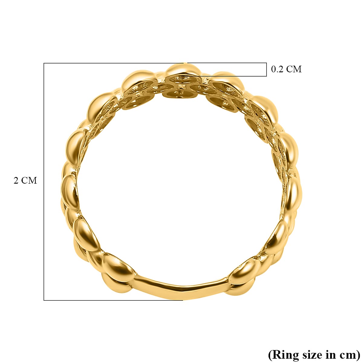 Maestro Collection - 9K Yellow Gold Panther Link Ring