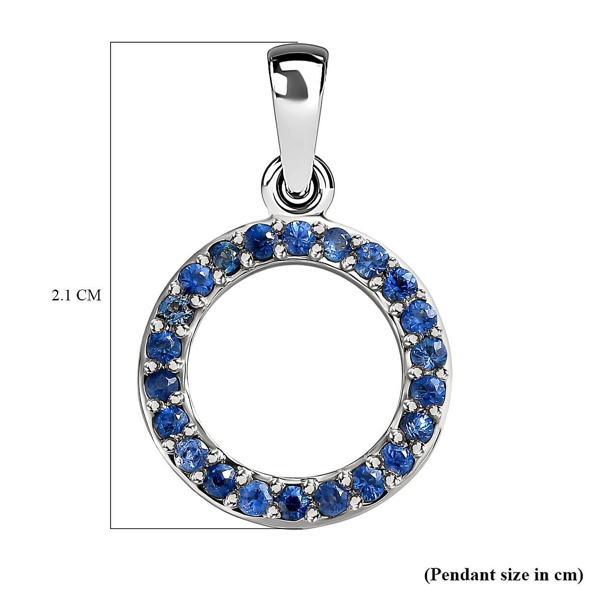 RHAPSODY 950 Platinum AAAA Ceylon Sapphire Circle Pendant