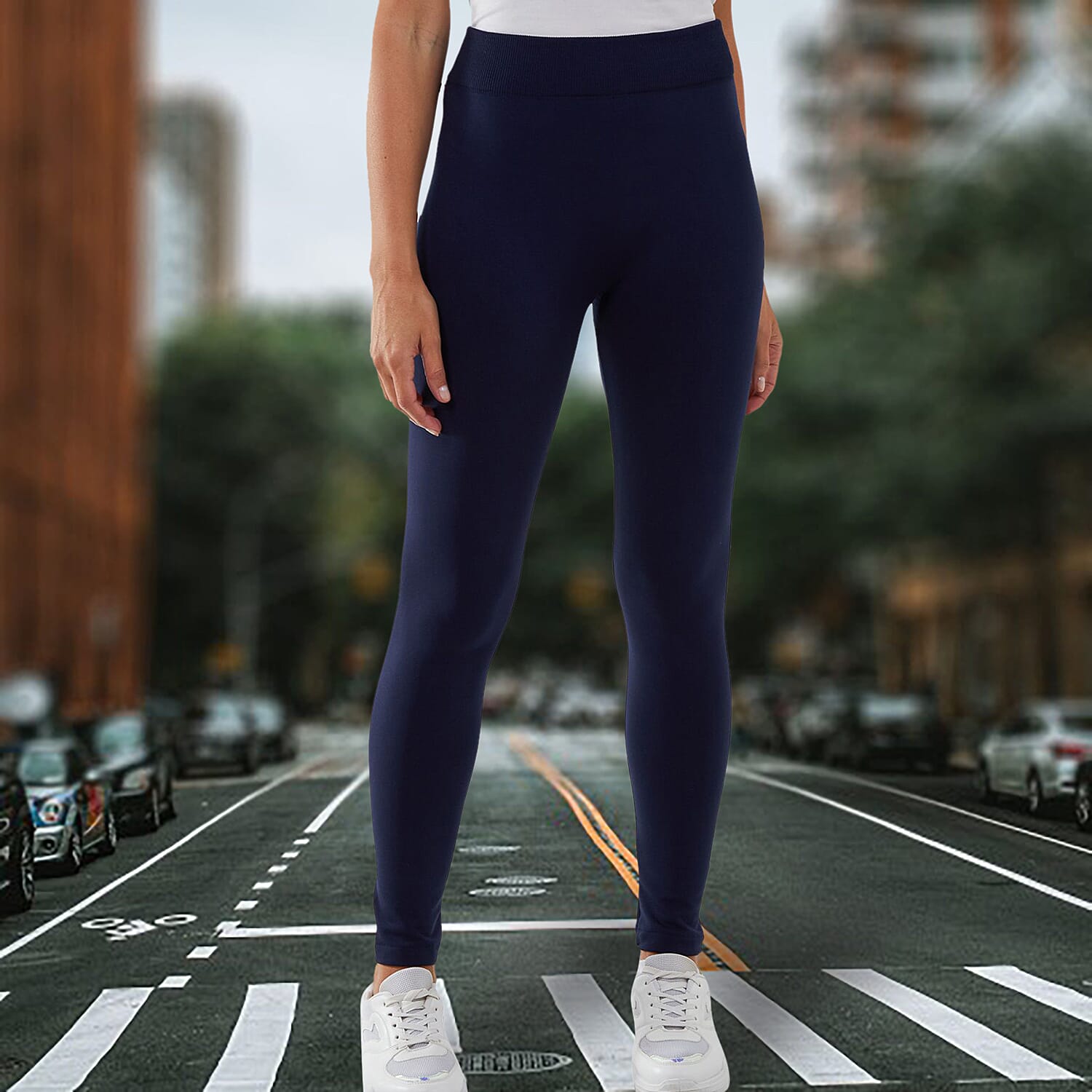 Nova of London Full Size Fleece Lined Legging (Size 16-18) - Navy