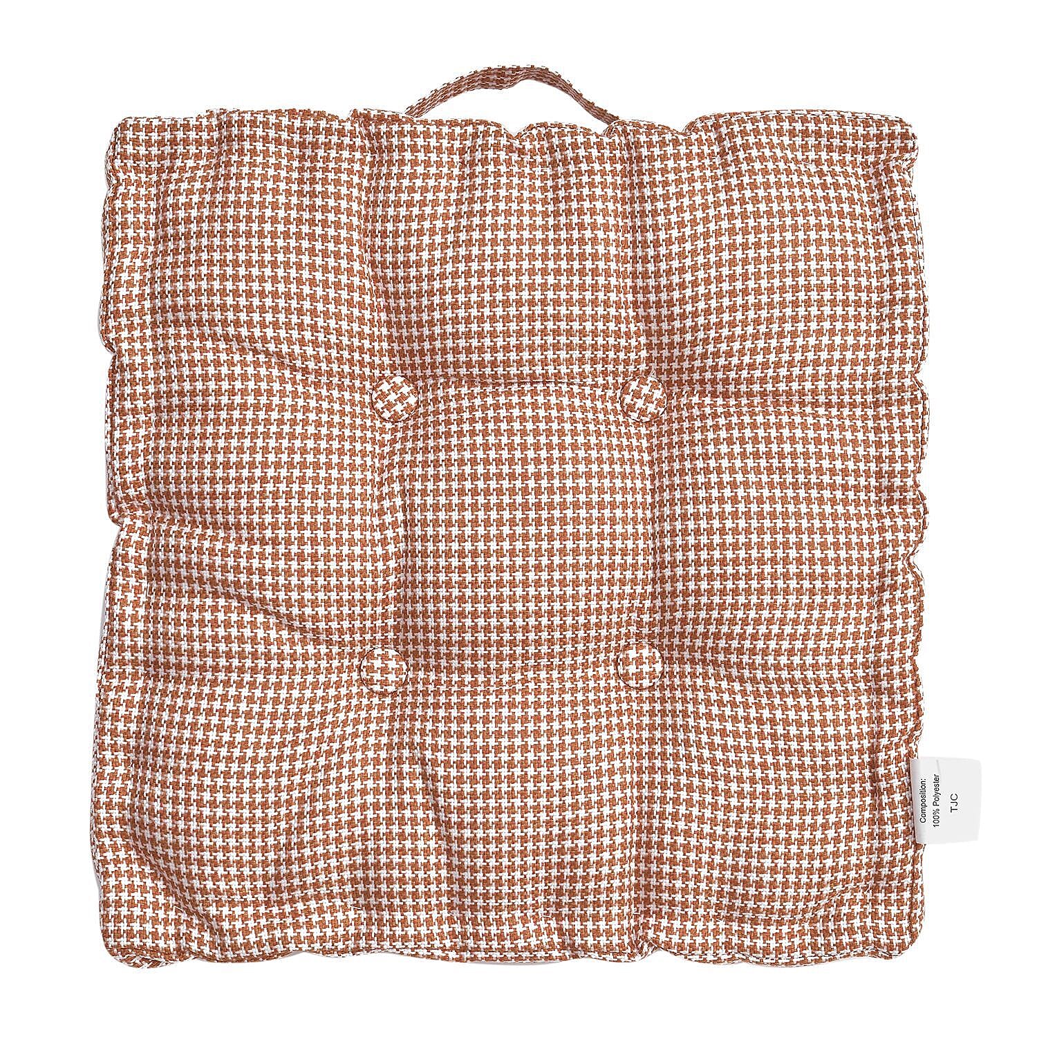 Chair Booster Seat Cushion Checkered Patterned (Size 45 cm) - Red