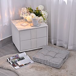 Checkered Cushion (Size 45x40 cm) Red and white