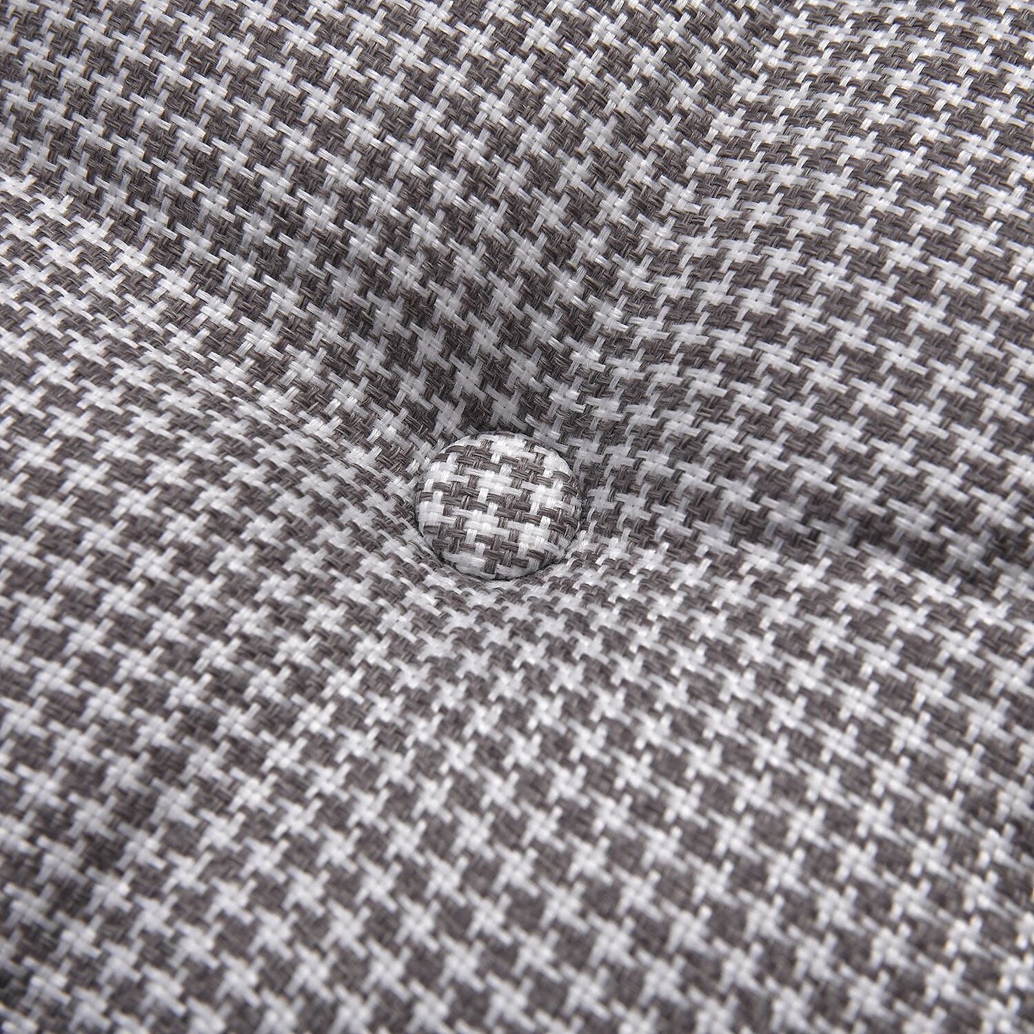 Armchair Booster Seat Cushion Checkered Patterned (Size 45 cm) - Grey