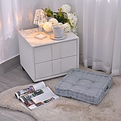 Checkered Cushion (Size 45x40 cm) Red and white