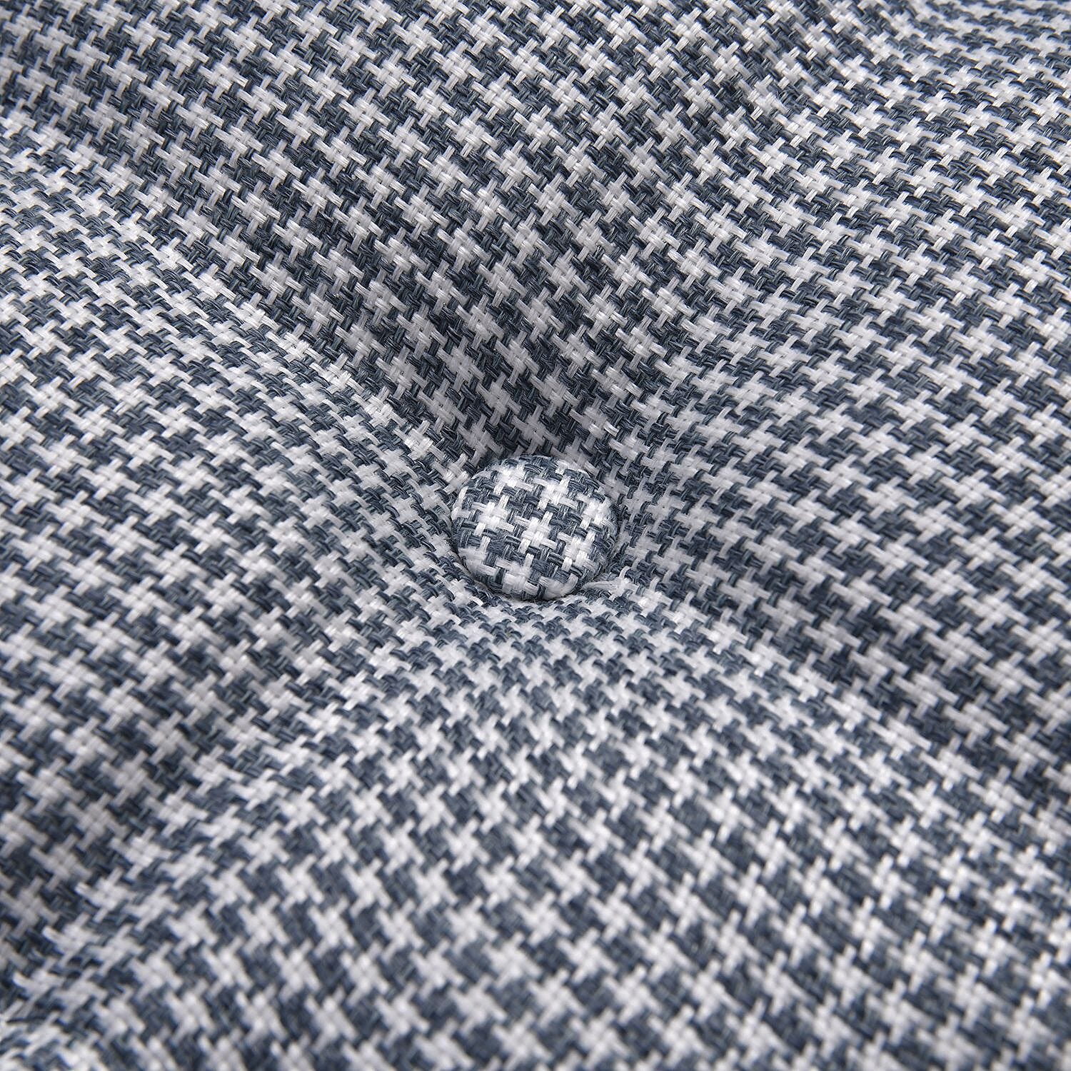 Armchair Booster Seat Cushion Checkered Patterned (Size 45 cm) - Blue