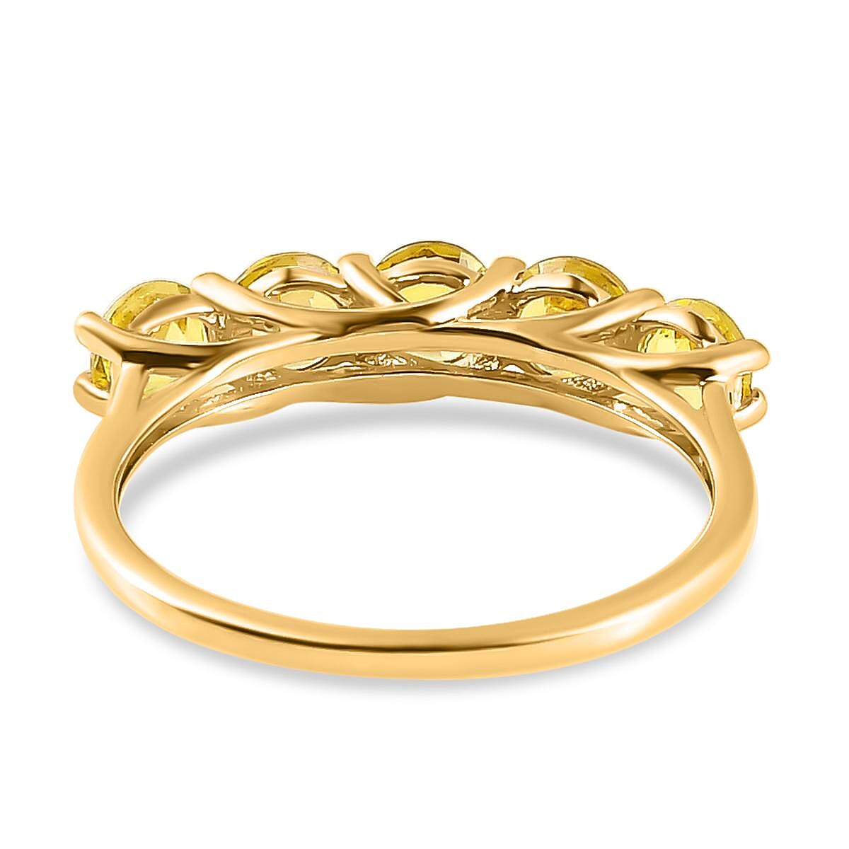 First Time Ever - 14K Yellow Gold AAA Canary Tourmaline Ring 1.25 Ct.