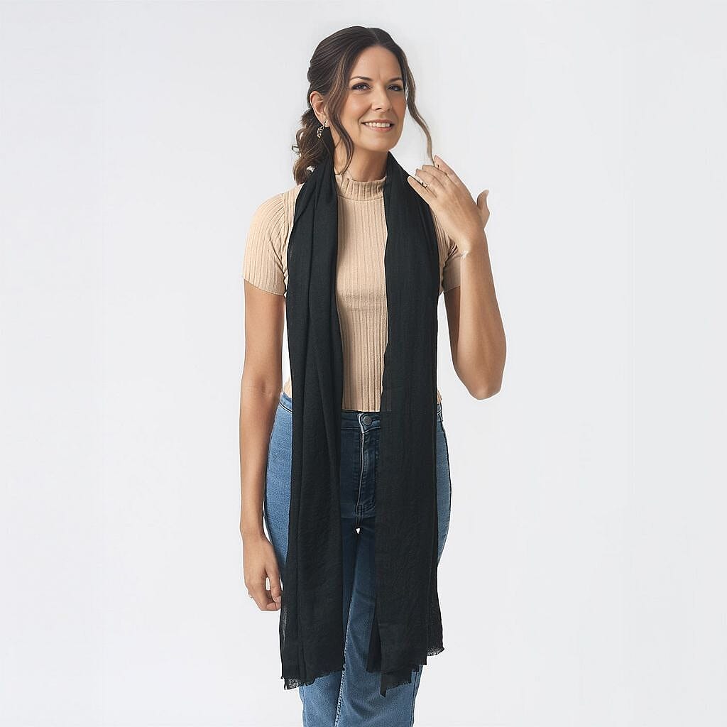 La Marey 100% Cashmere Wool Pashmina Scarf With Gift Box