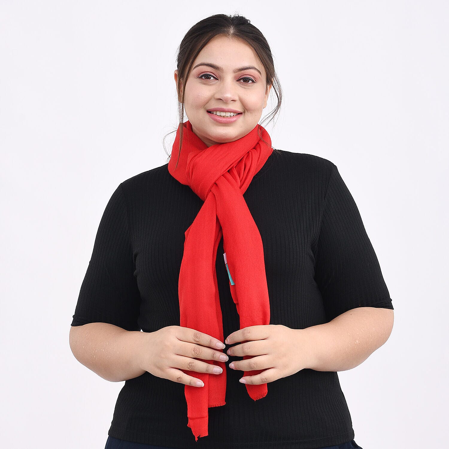 100% Cashmere Wool Shawl (190 X 70 cm) - Red