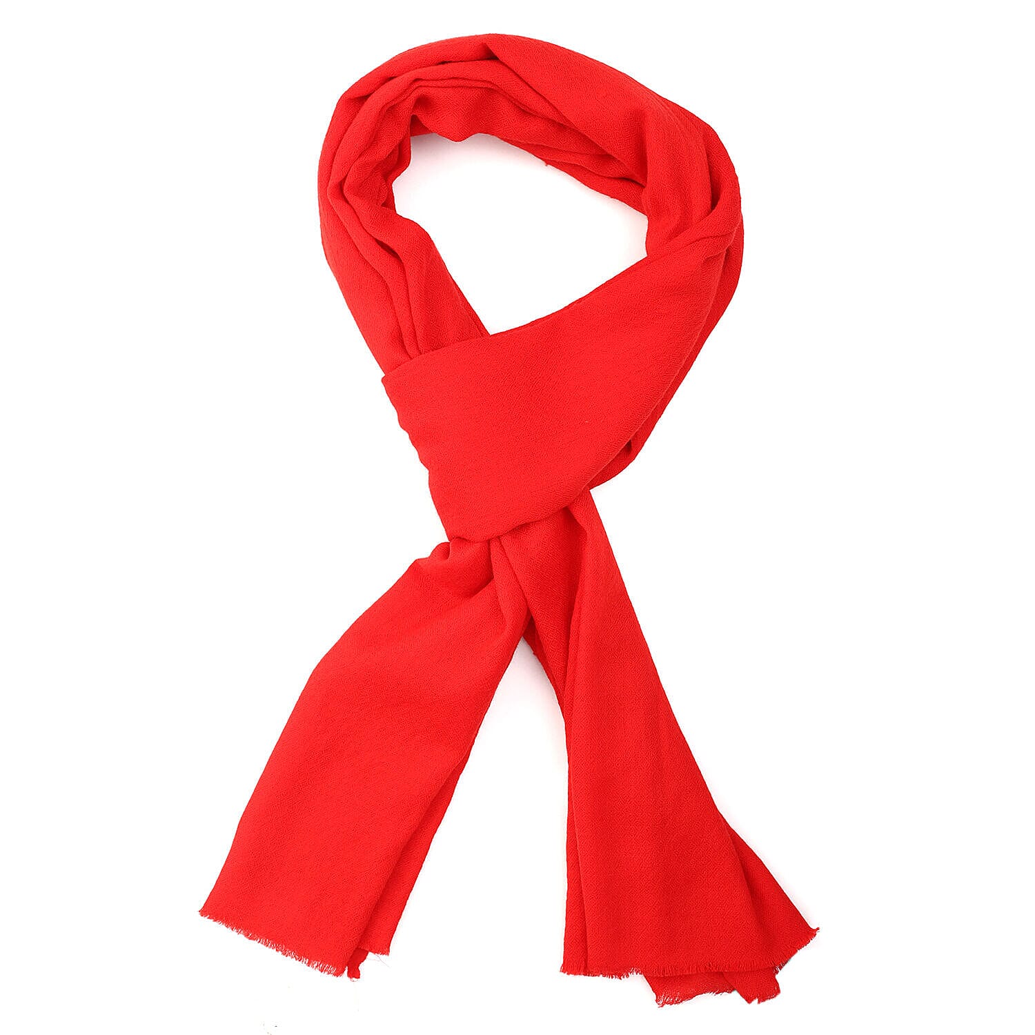 100% Cashmere Wool Shawl (190 X 70 cm) - Red