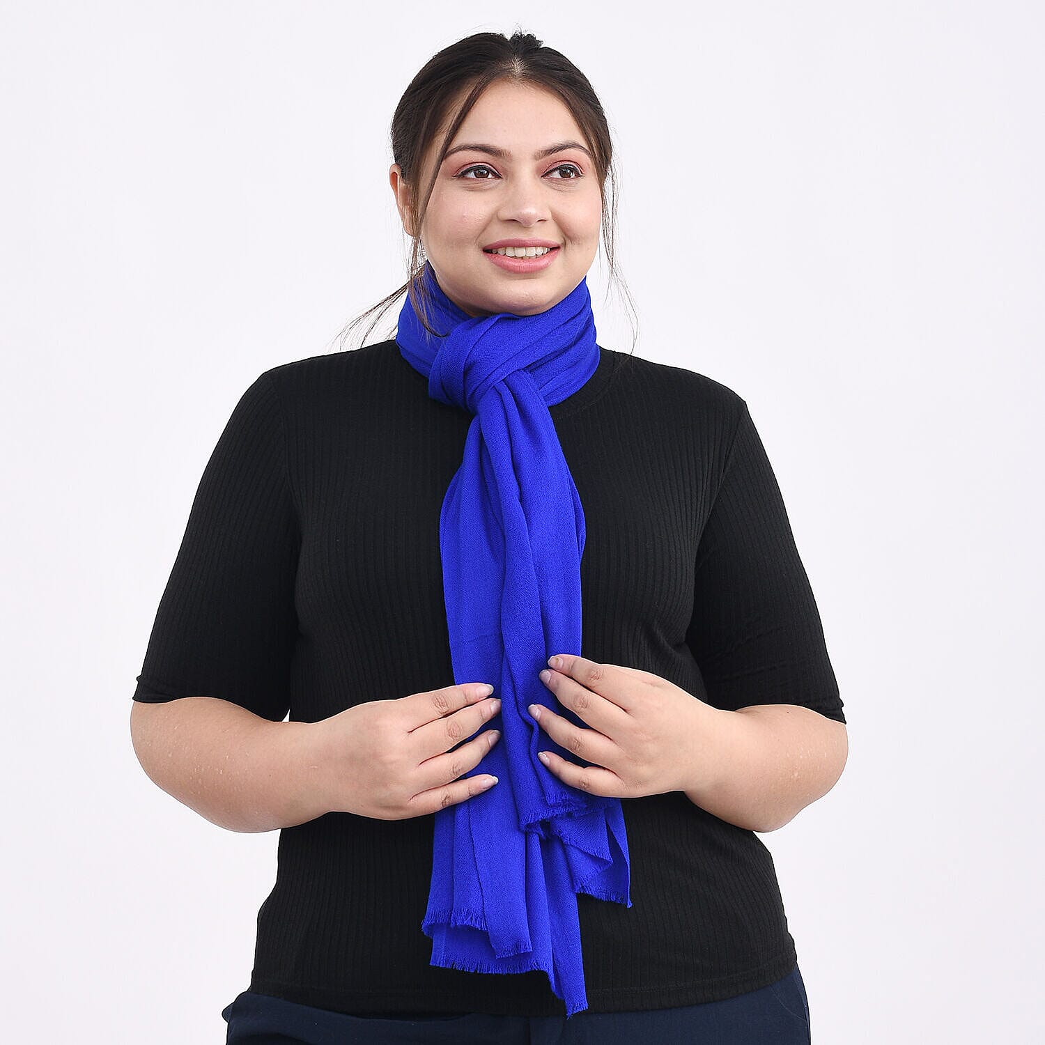 100% Cashmere Wool Shawl (190 X 70 cm) - Blue