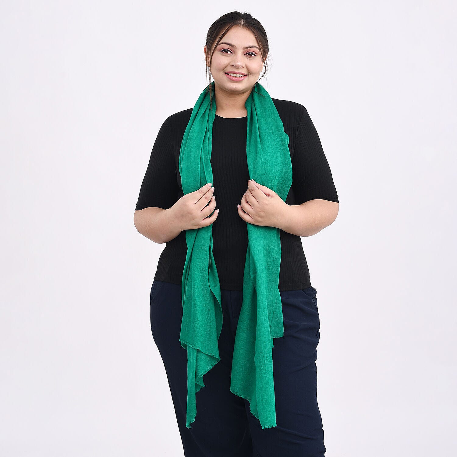 100% Cashmere Wool Shawl (190 X 70 cm) - Green