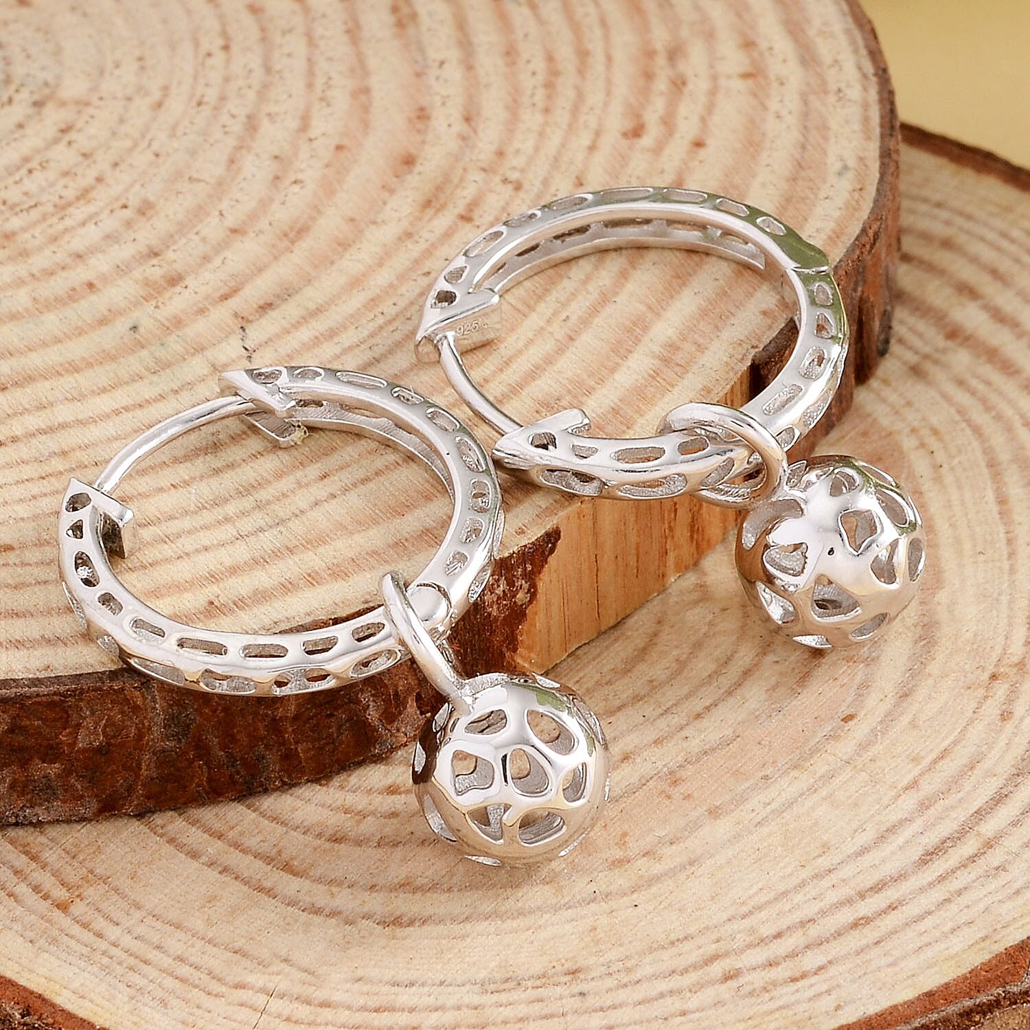 Rachel Galley- Globe collection - Rhodium Overlay Sterling Silver Earrings