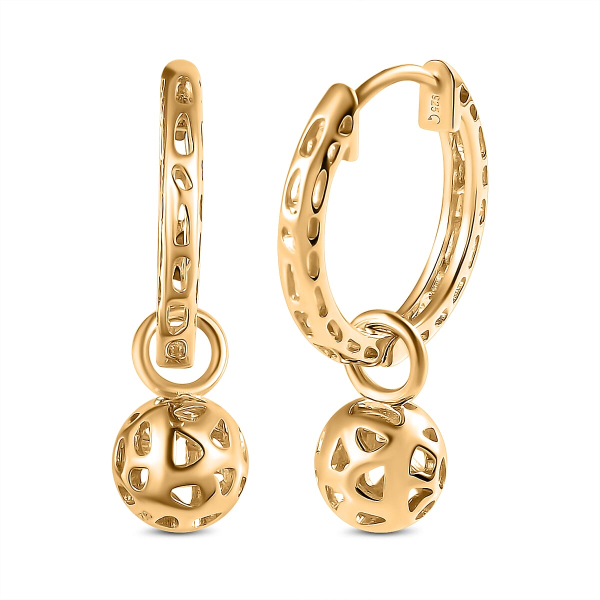 Rachel Galley - Globe collection 18K Vermeil Yellow Gold Sterling Silver Hoop Earrings