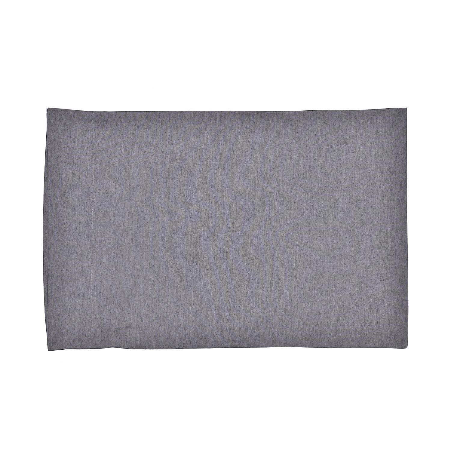 Set of 4 - Bamboo Duver Cover Double (Size 200x200 Cm), Fitted Sheet (Size 190x140 Cm) and 2 Pillowcase (Size 75x50 Cm) - Charcoal