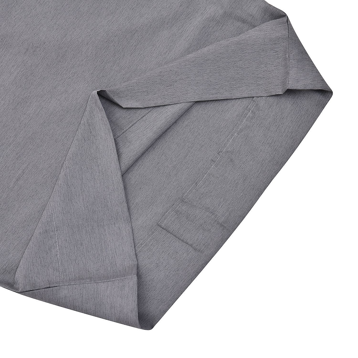 Set of 4 - Bamboo Duver Cover Double (Size 200x200 Cm), Fitted Sheet (Size 190x140 Cm) and 2 Pillowcase (Size 75x50 Cm) - Charcoal
