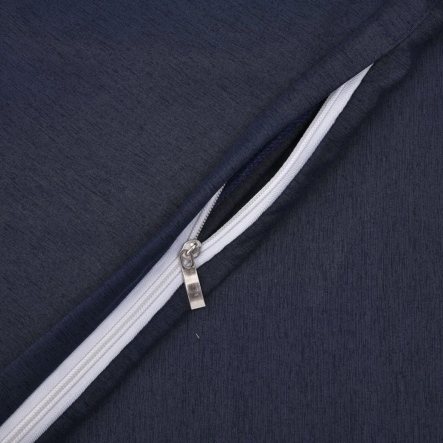 Set of 4 - Bamboo Duver Cover Double (Size 200x200 Cm), Fitted Sheet (Size 190x140 Cm) and 2 Pillowcase (Size 75x50 Cm) - Charcoal