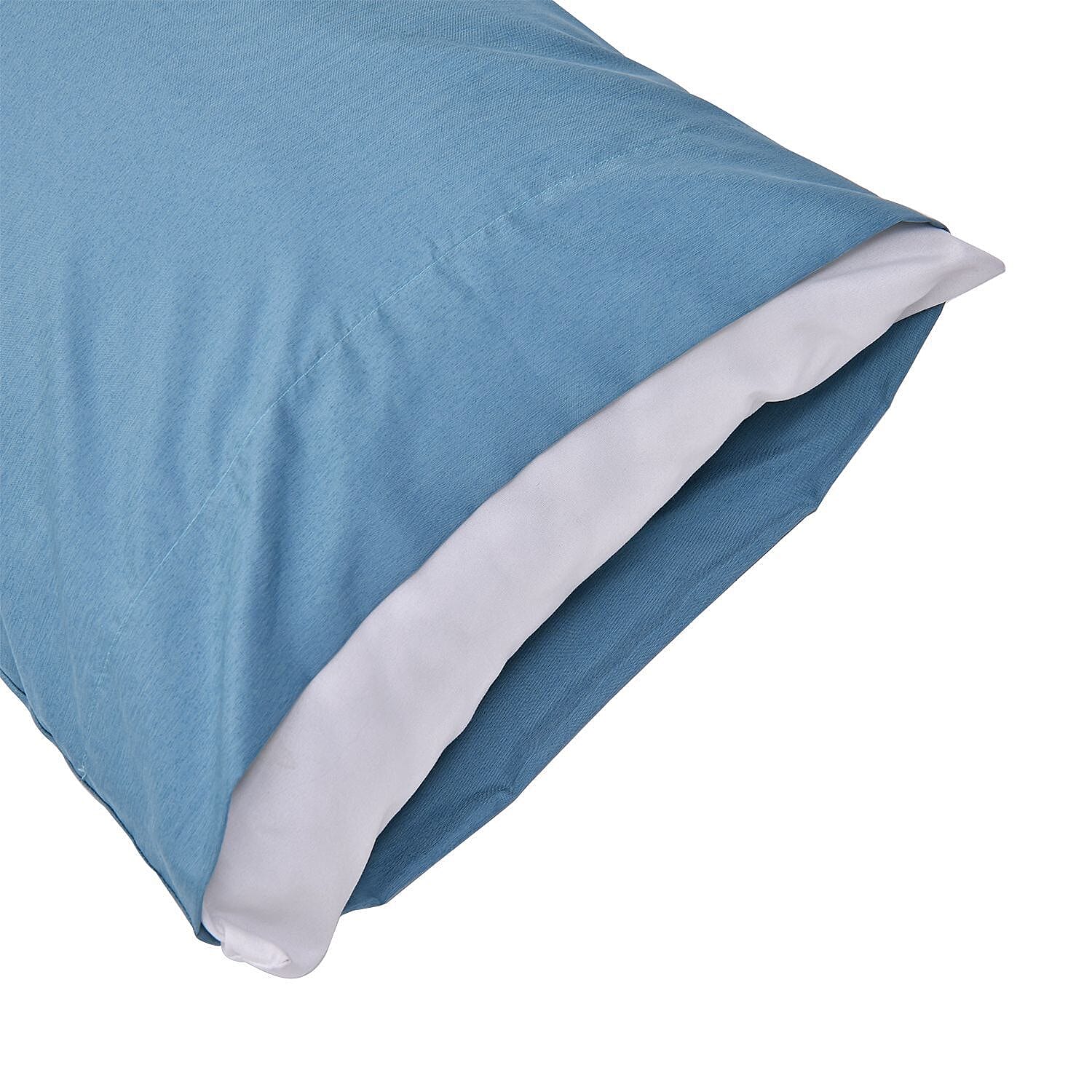 Set of 4 - Bamboo Blend Duver Cover King (Size 225x220 Cm), Fitted Sheet (Size 190x150 Cm) and 2 Pillowcase (Size 75x50 Cm) - Teal