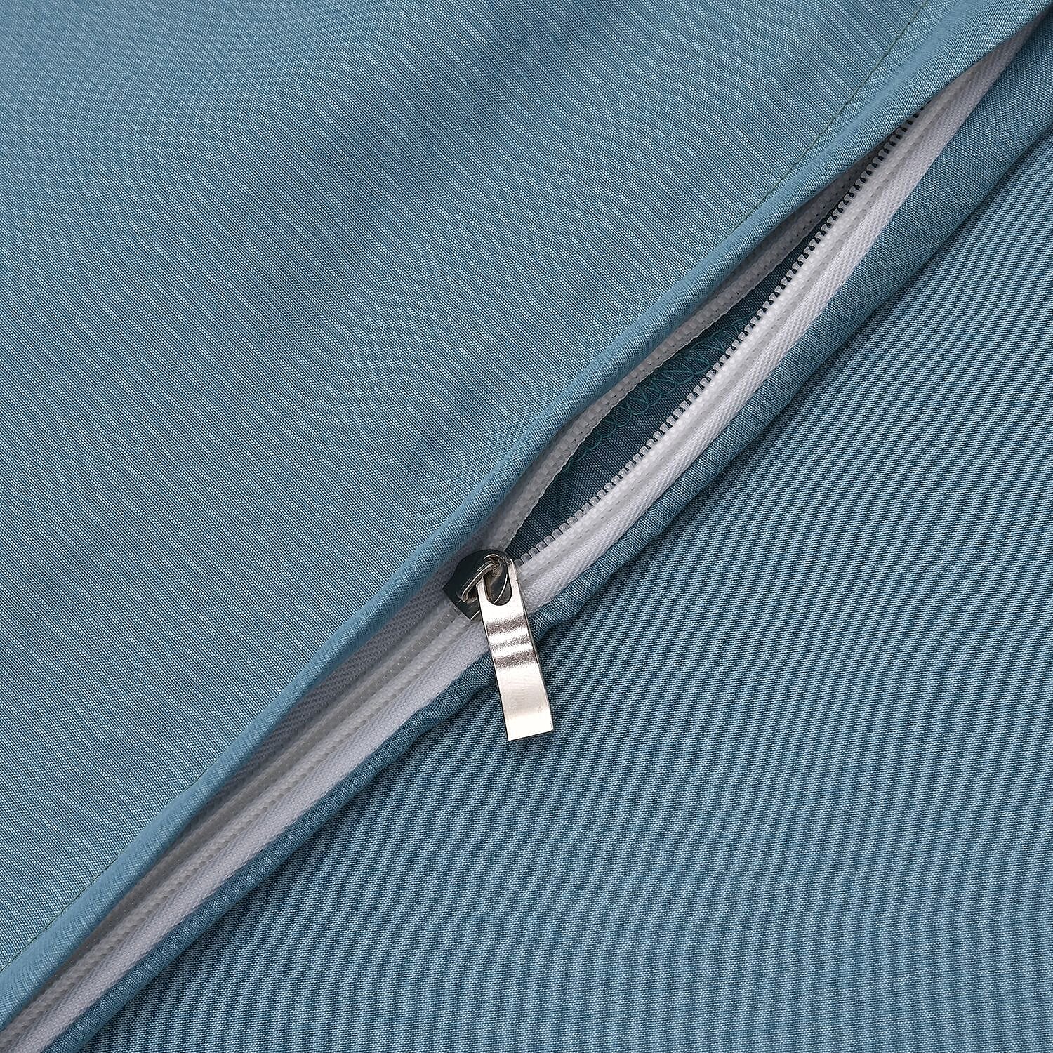 Set of 4 - Bamboo Blend Duver Cover King (Size 225x220 Cm), Fitted Sheet (Size 190x150 Cm) and 2 Pillowcase (Size 75x50 Cm) - Teal