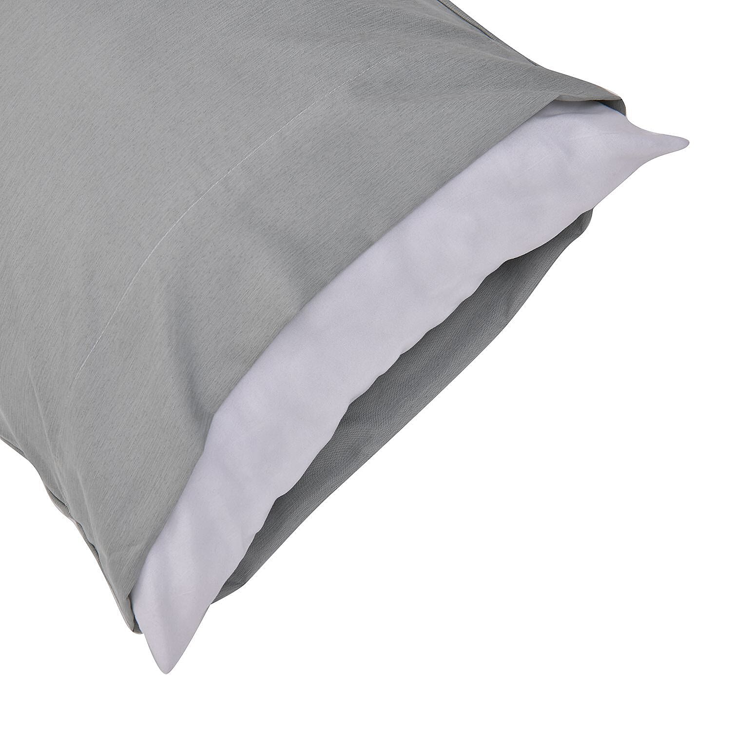 Set of 4 - Bamboo Blend Duver Cover King (Size 225x220 Cm), Fitted Sheet (Size 190x150 Cm) and 2 Pillowcase (Size 75x50 Cm) - Lawn
