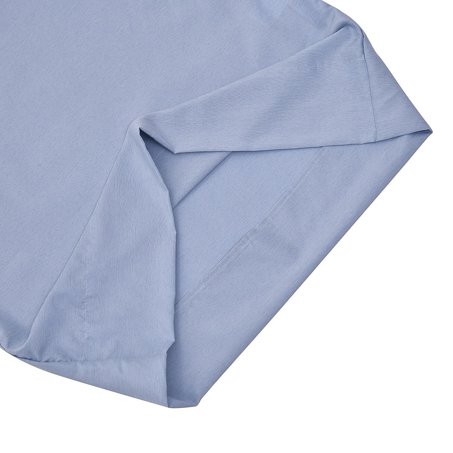 Set of 4 - Bamboo Blend Duver Cover King (Size 225x220 Cm), Fitted Sheet (Size 190x150 Cm) and 2 Pillowcase (Size 75x50 Cm) - Blue