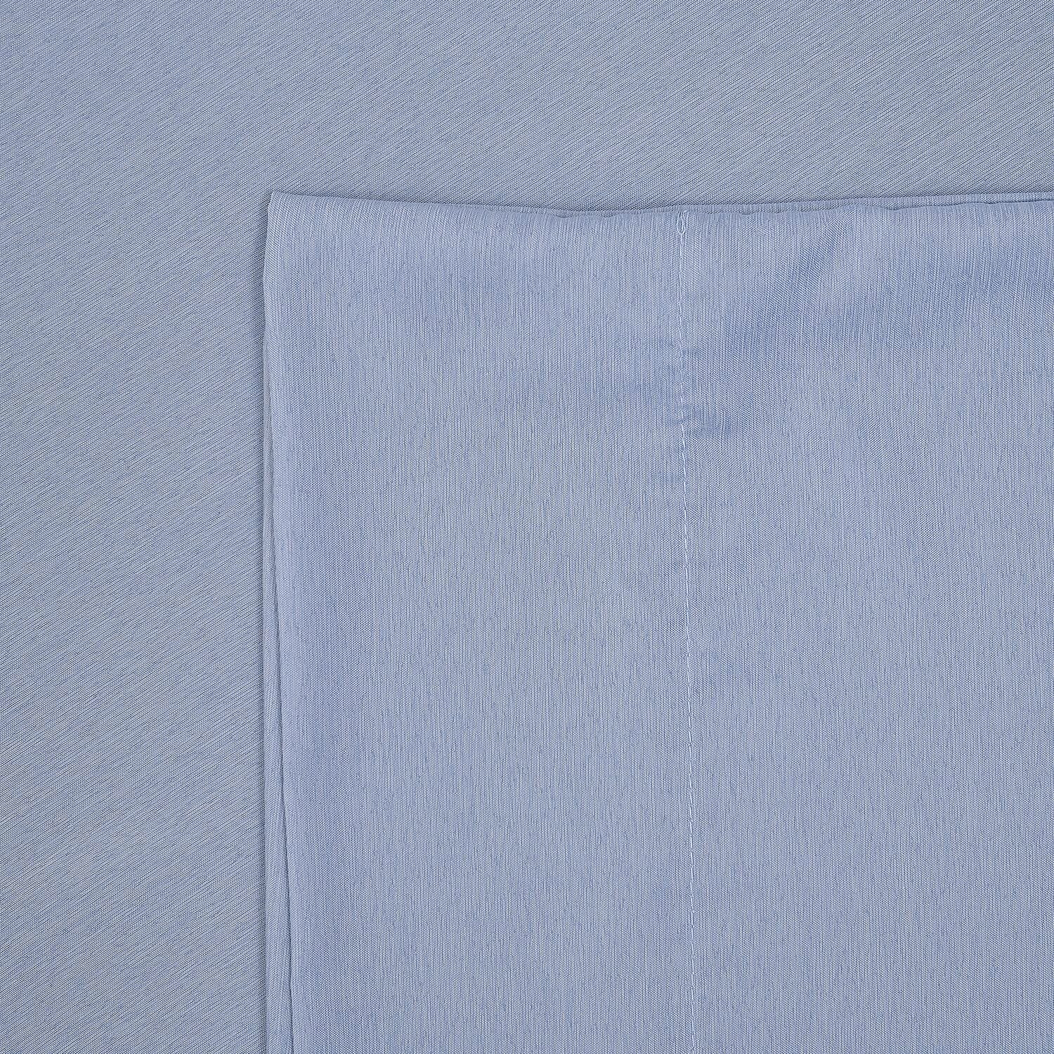 Set of 4 - Bamboo Blend Duver Cover King (Size 225x220 Cm), Fitted Sheet (Size 190x150 Cm) and 2 Pillowcase (Size 75x50 Cm) - Blue